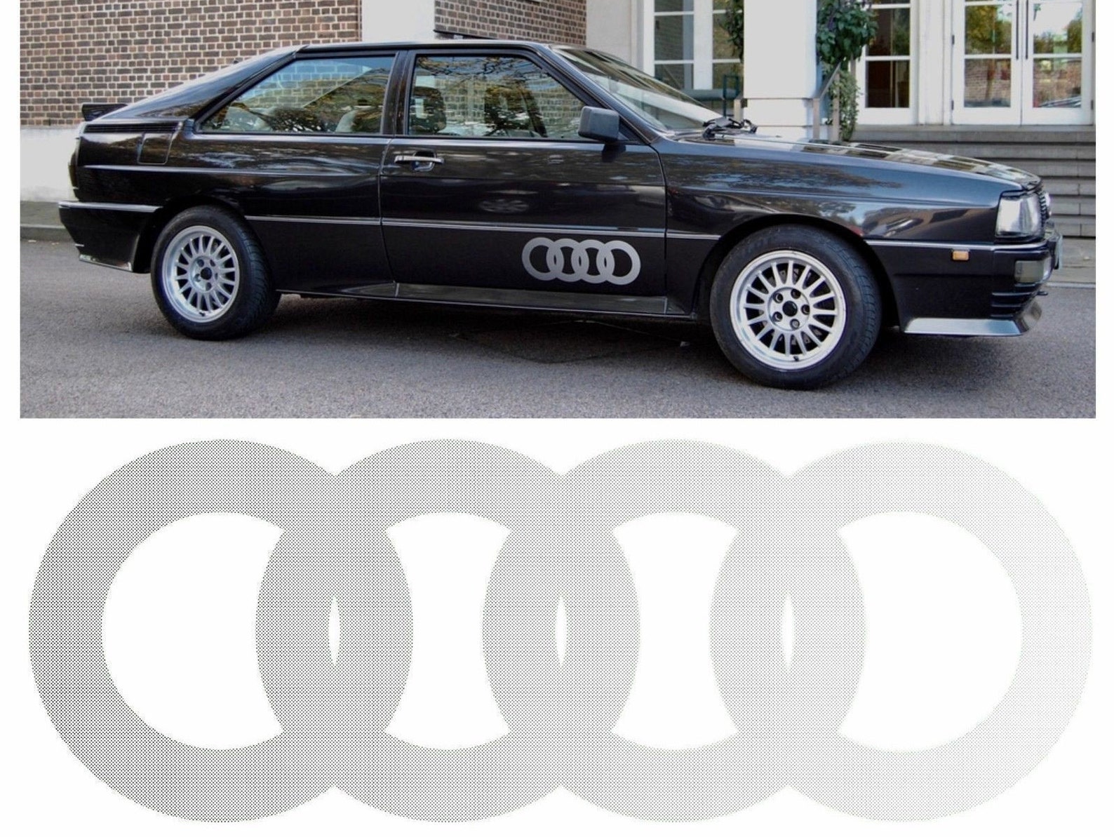 Audi Ur Quattro Door Ring Stickers With OEM Dotted Fade Effect Etsy