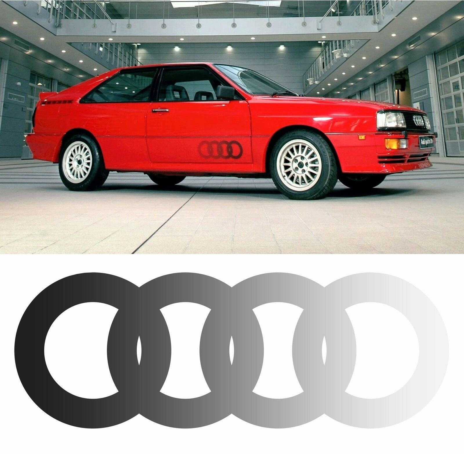 Audi Ur Quattro Turbo Coupe Coffre Couvercle Stickers 