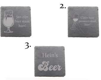 Slate coaster with personalization