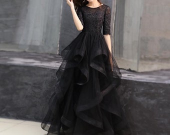 Black Evening Gown - Etsy UK