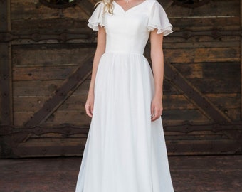 simple chiffon gown