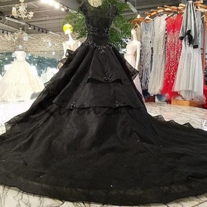 Dramatic Deluxe Black Victorian Gothic Court Wedding Ball Gown or ...