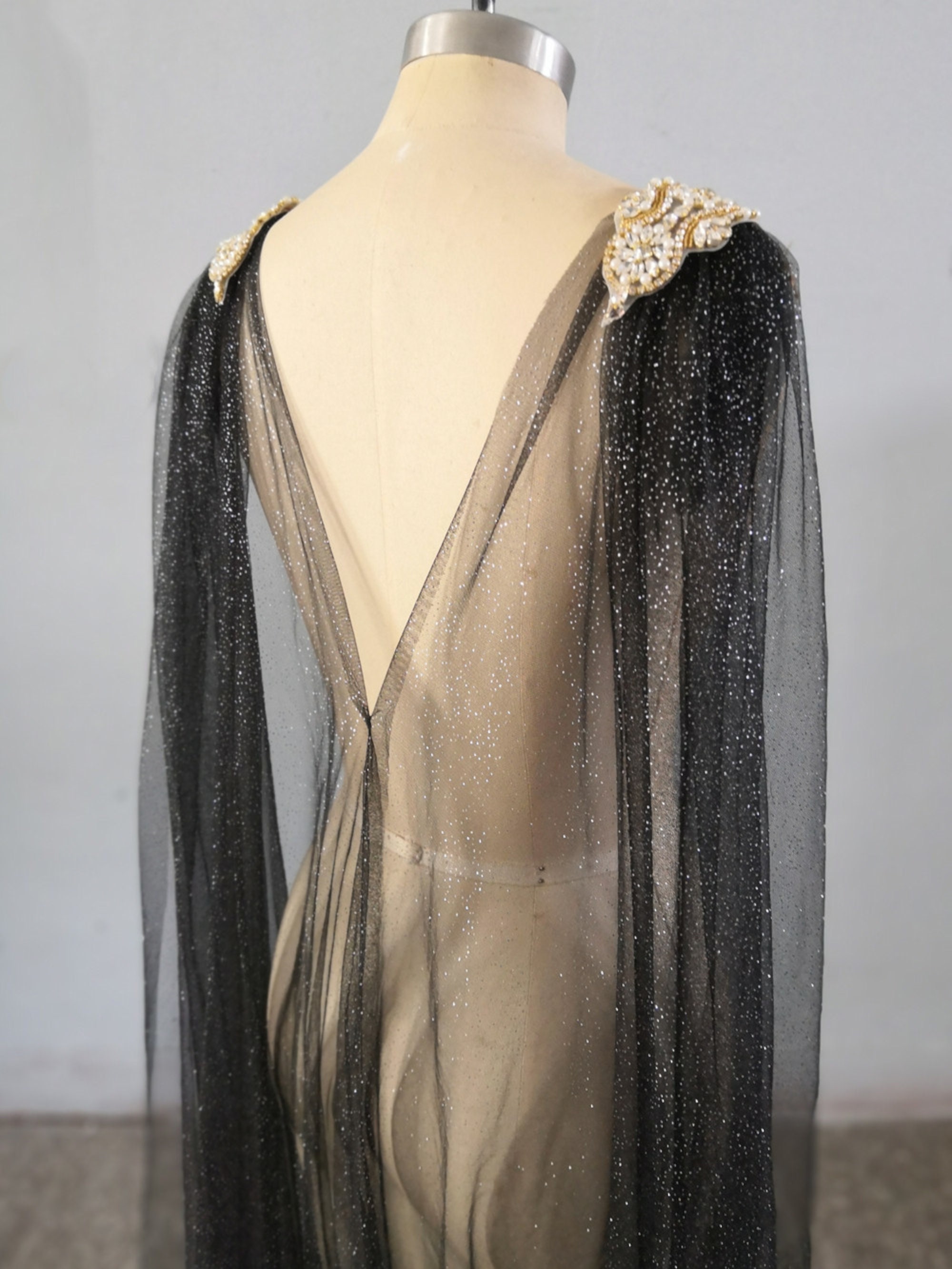 Beautiful Swiss Illusion Crystal Sparkle CAPE or CLOAK With - Etsy