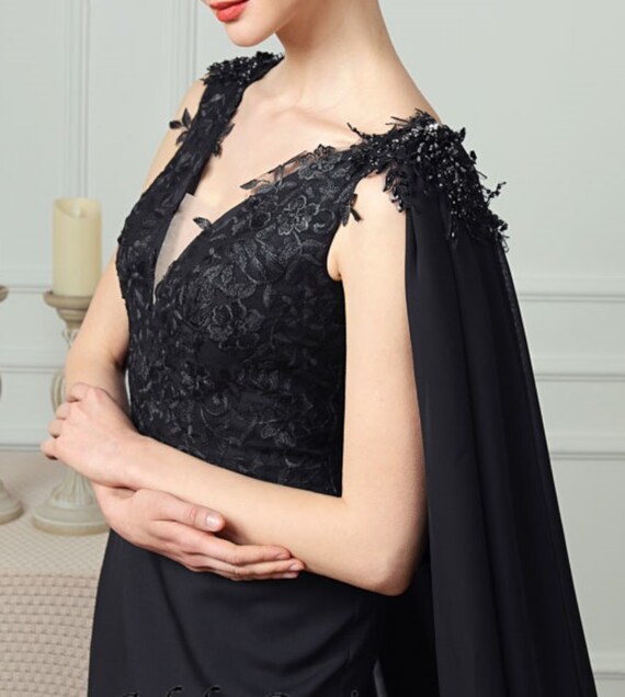 Detachable top cape dress