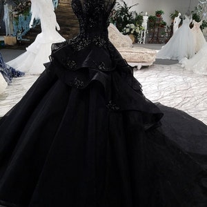 Dramatic Deluxe Black Victorian Gothic Court Wedding Ball Gown or ...