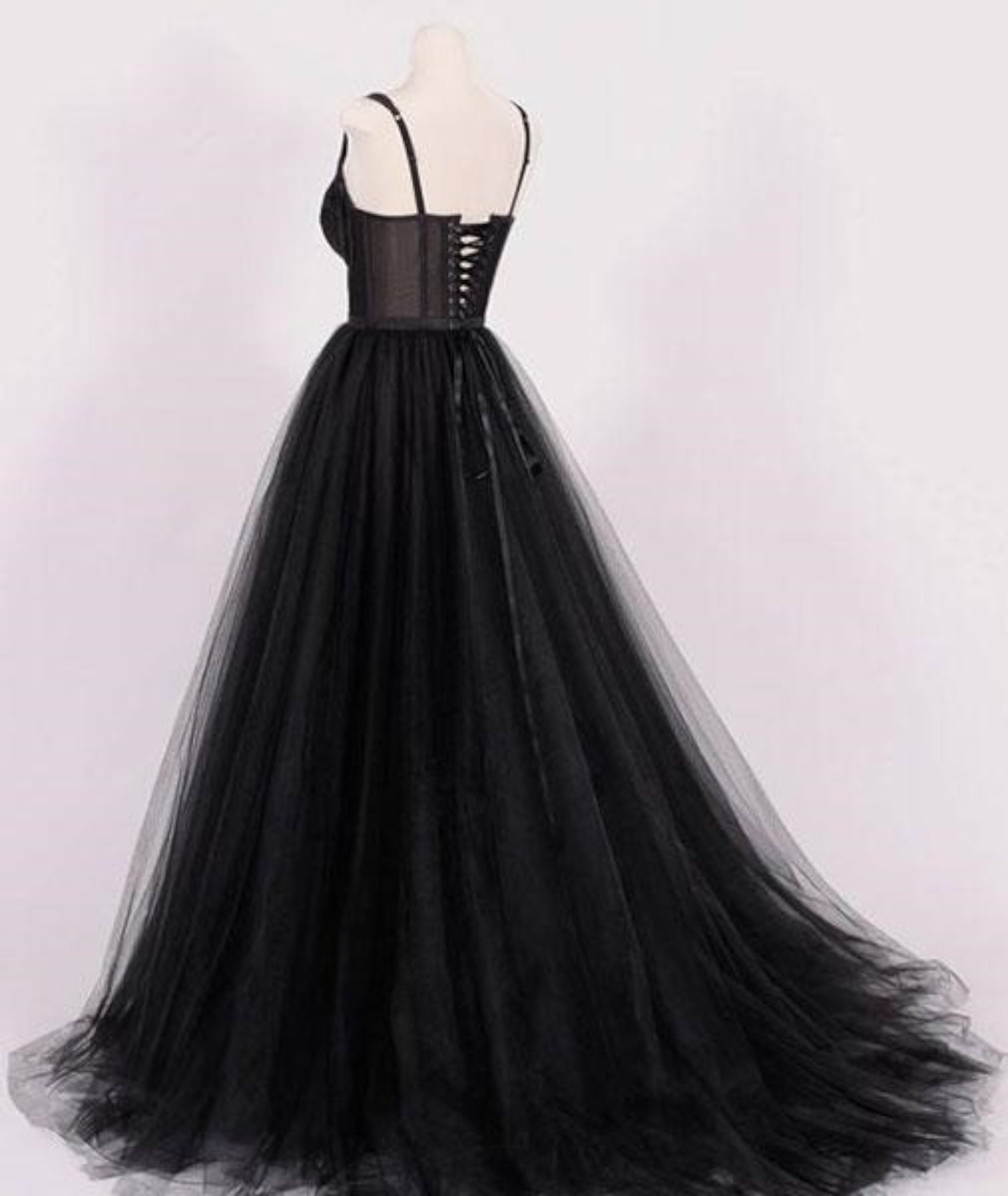 Simple Elegant Black Evening Dress or Goth Wedding Gown With - Etsy UK
