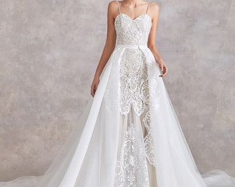 Detachable Wedding Dress Etsy