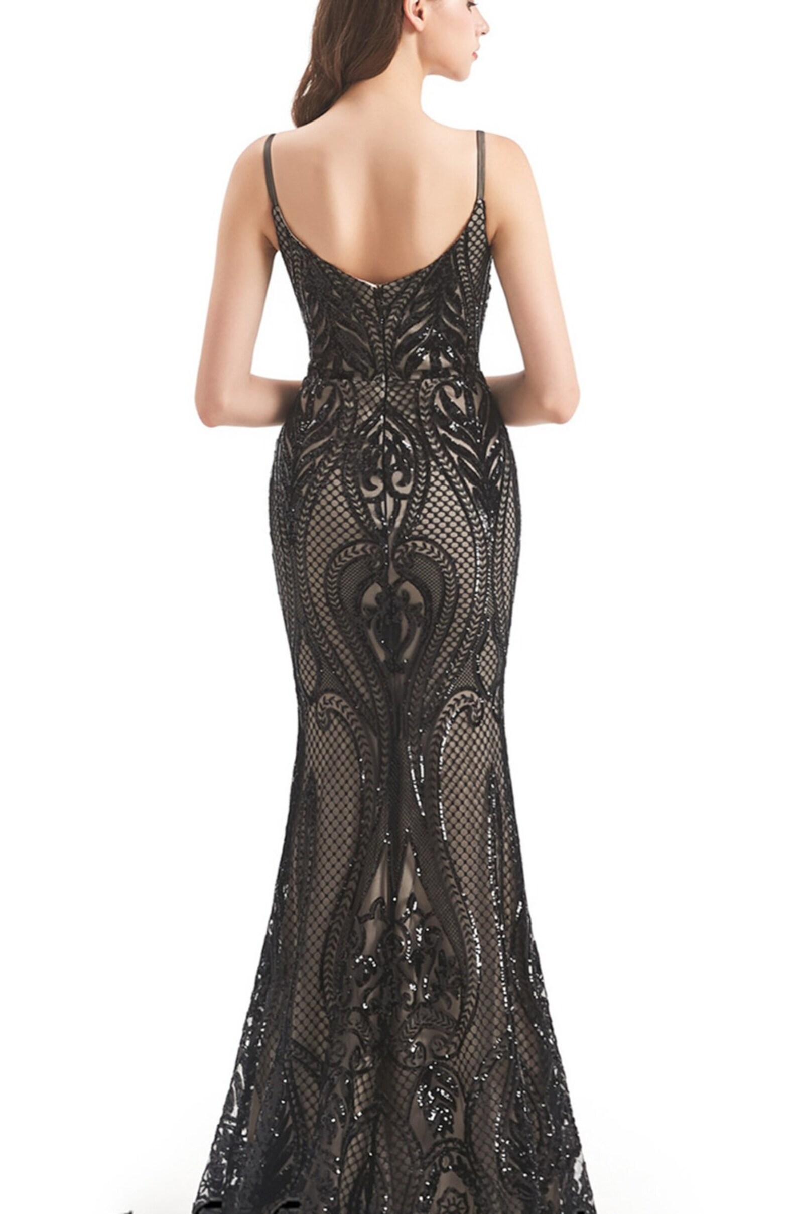 Black Goth Mermaid Wedding Dress or Prom Gown With Detachable Etsy