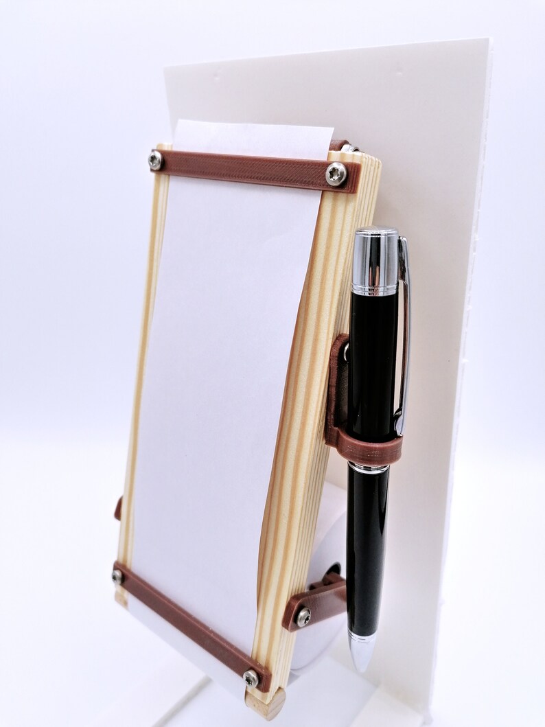 Upsidedown NOTE ROLL HOLDER Note Pad Memo Board Wood Memo Etsy