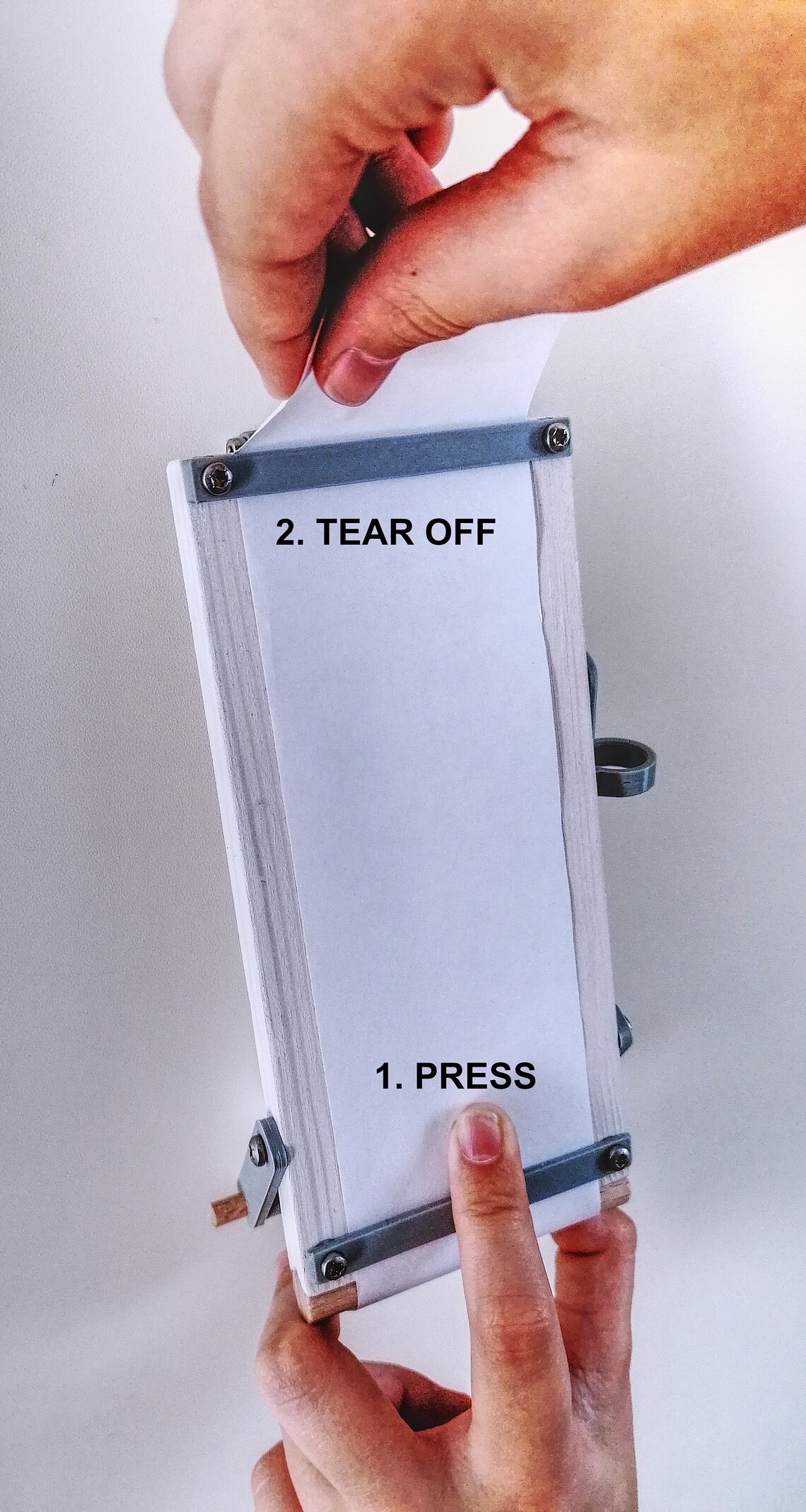 UpsideDown NOTE ROLL HOLDER Note Pad Memo Board Wood Memo Etsy