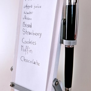 Porte-rouleau de notes à l'envers, bloc-notes, tableau mémo en bois, liste de tâches, organisateur de cuisine image 2