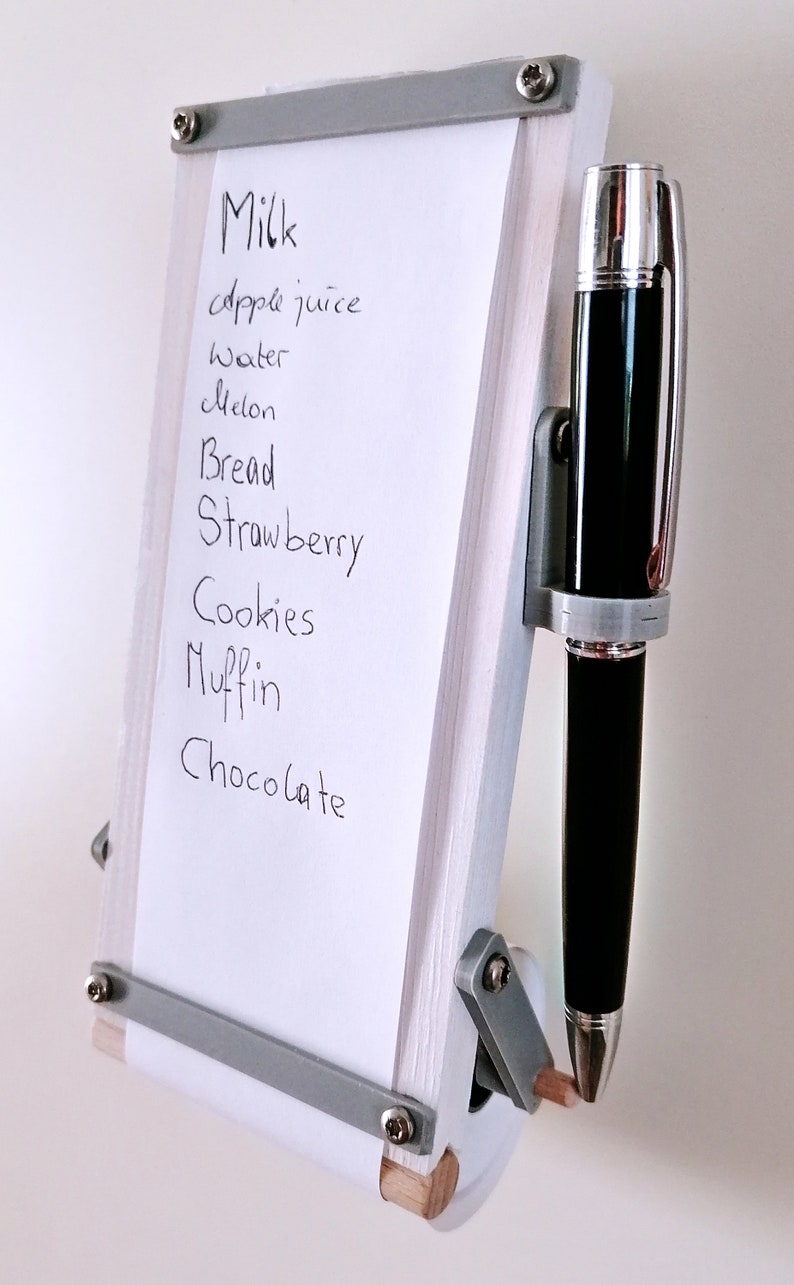 Porte-rouleau de notes à l'envers, bloc-notes, tableau mémo en bois, liste de tâches, organisateur de cuisine image 2