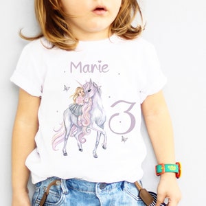 Birthday Shirt Horse Girl/ Unicorn Party Shirt Birthday/ Girl Birthday T-Shirt