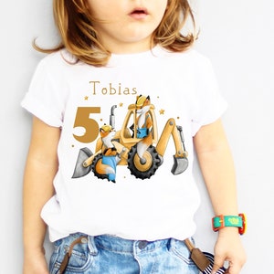 Birthday shirt fox boy / numbers 1 2 3 4 5 6 tractor