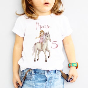 Children's birthday shirt horses birthday/ horse girl horse party shirt/ girls children's party horse/