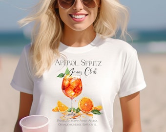 Shirt mit   Aperol  Peronalisiert / T-Shirt für Partys / Geschenk Sommer/ Holy Aperoli / Team Aperol