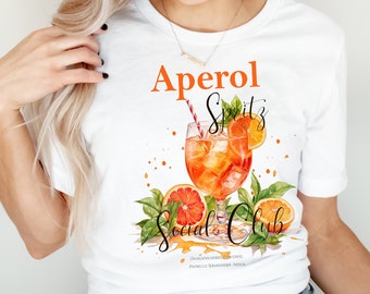 Shirt mit Aperol  Peronalisiert / T-Shirt für Partys / Geschenk Sommer/ Holy Aperoli / Team Aperol / Geburtstag 18