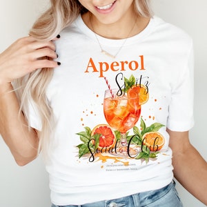 Shirt mit Aperol Peronalisiert / T-Shirt für Partys / Geschenk Sommer/ Holy Aperoli / Team Aperol / Geburtstag 18 Bild 1