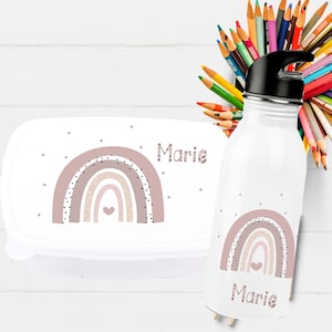 Bouteille à boire, bouteille pour boîte à lunch pour enfants, cadeau arc-en-ciel pour la maternelle, personnalisé, bouteille à boire pour enfant d'école, boîte à lunch pour enfants