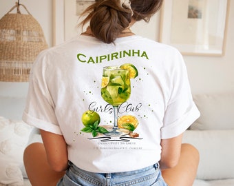 Shirt mit Caipirinha Cocktail  / T-Shirt für Partys / Geschenk Sommer/  T-Shirt Party JGA Caipirinha/