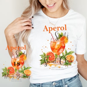 Shirt mit Aperol Peronalisiert / T-Shirt für Partys / Geschenk Sommer/ Holy Aperoli / Team Aperol / Geburtstag 18 Bild 2