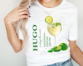 Hugo Shirt Pary   Peronalisiert / T-Shirt für Partys / Geschenk Sommer/  Cocktail  / Team Aperol / Geburtstag 18