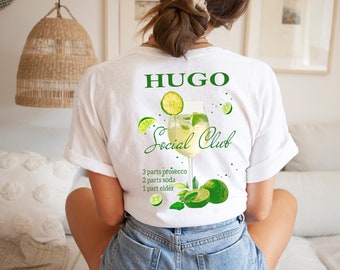 Hugo Shirt Pary   Peronalisiert / T-Shirt für Partys / Geschenk Sommer/  Cocktail  / Team Hugo / Geburtstag 18