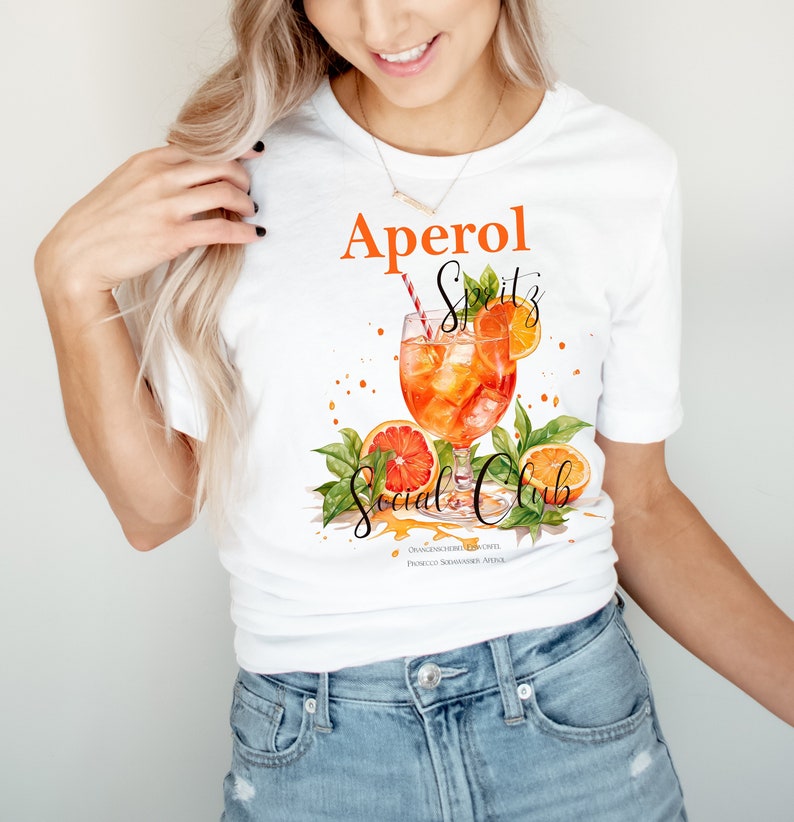 Shirt mit Aperol Peronalisiert / T-Shirt für Partys / Geschenk Sommer/ Holy Aperoli / Team Aperol / Geburtstag 18 Bild 1