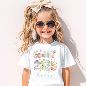 Personalisiertes T-Shirt zur Einschulung | Name, Motiv | Geschenk für Schulanfang | Schulkind 2025
