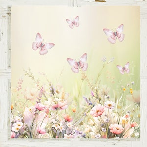 7-teilige Fensterbilder Schmetterlinge & Blumen – Statisch Haftend, Wiederverwendbar, Für Fenster & Fliesen