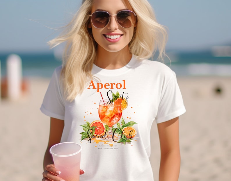 Shirt mit Aperol Peronalisiert / T-Shirt für Partys / Geschenk Sommer/ Holy Aperoli / Team Aperol / Geburtstag 18 Bild 5