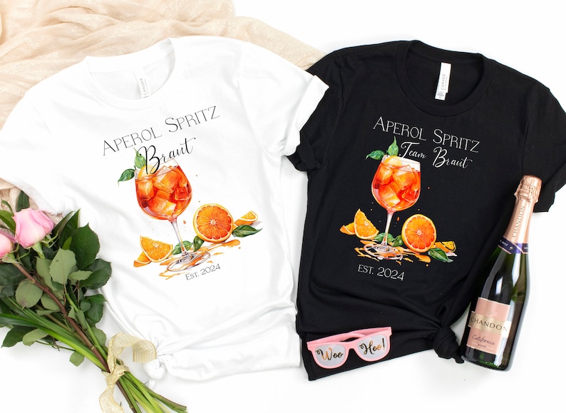 Junggesellinnenabschied Shirt JGA Braut Team Braut / Aperol / Holy Aperoli/ Party Sommer Geschenk Bild 5