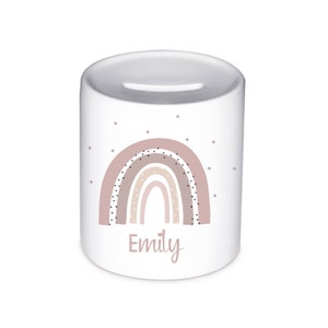 Spardose, Spardose mit Namen, Regenbogen Baby, Schulkind, Mädchen Junge, Kinderspardose, Geschenk Kinder,