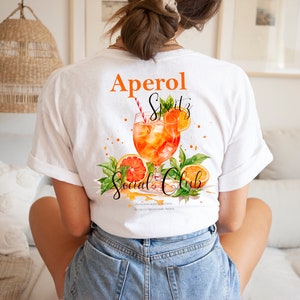 Shirt mit Aperol Peronalisiert / T-Shirt für Partys / Geschenk Sommer/ Holy Aperoli / Team Aperol / Geburtstag 18 Bild 7