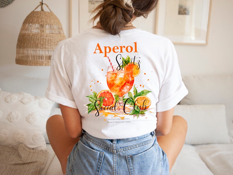 Shirt mit Aperol Peronalisiert / T-Shirt für Partys / Geschenk Sommer/ Holy Aperoli / Team Aperol / Geburtstag 18 Bild 7