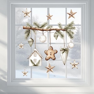 Window picture Christmas decoration / Reusable window picture / Christmas / Pendant Christmas