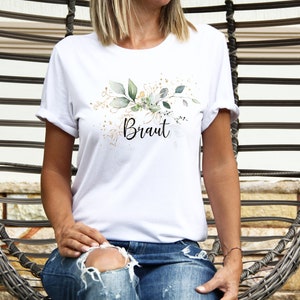 Junggesellinnenabschied Shirt, Eukalyptus / gold / Outfit Braut Geschenk/ JGA Bride Shirt Bild 5