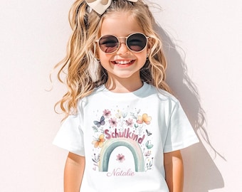 Personalisiertes T-Shirt zur Einschulung | Name, Motiv | Geschenk für Schulanfang | Schulkind 2025