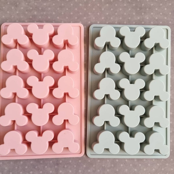 Moule rose ou gris Mickey Mouse et Minnie Mouse en résine jesmonite chocolat waxelts moules en silicone choisissez vos créations Disney