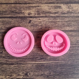 Jack Skellington Phone Grip Mold. Resin use wax melts keyring making crafts Halloween mold choise your style