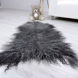 Vero tappeto di pelle di pecora, pelle di pecora gotland, tappeto area, tappeto shag, capelli ricci, pelle di pecora gigante, lancio di pelliccia, tappeto in pelle gotland, pelle di pecora svedese 38