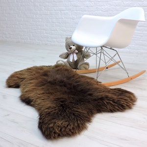 Sheepskin rug, area rug, shag rug, fur rug, large sheepskin, fur throw, leather rug, genuine sheepskin, scandinavian decor, chair cover, 53