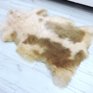 Sheepskin rug, area rug, shag rug, fur rug, large sheepskin, fur throw, leather rug, genuine sheepskin, scandinavian decor, chair cover, 245