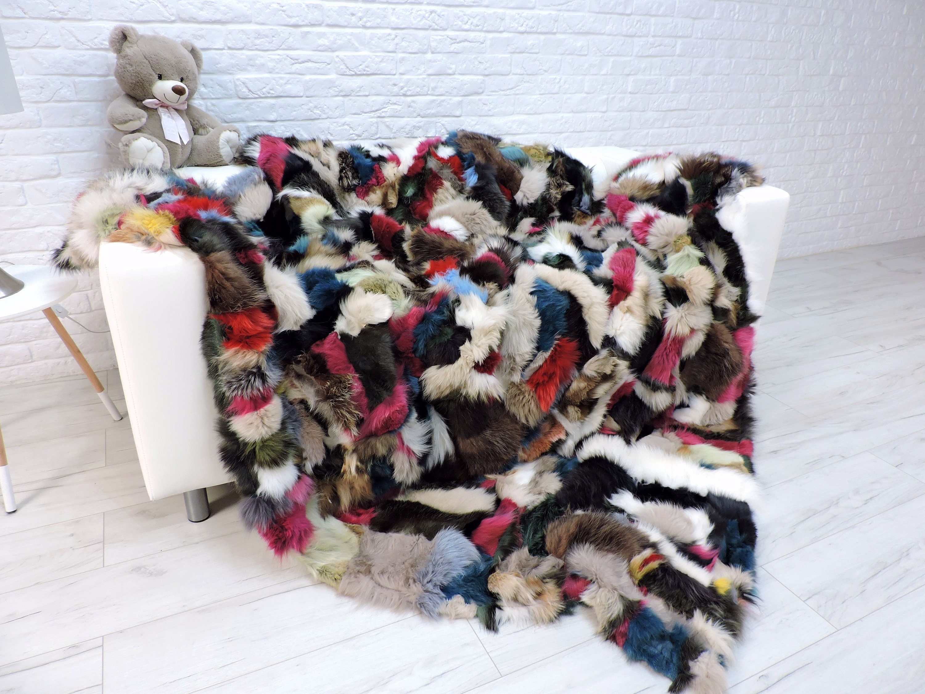 Luxury Real Fur Throw King Fur Blanket Real Fur Throw Etsy