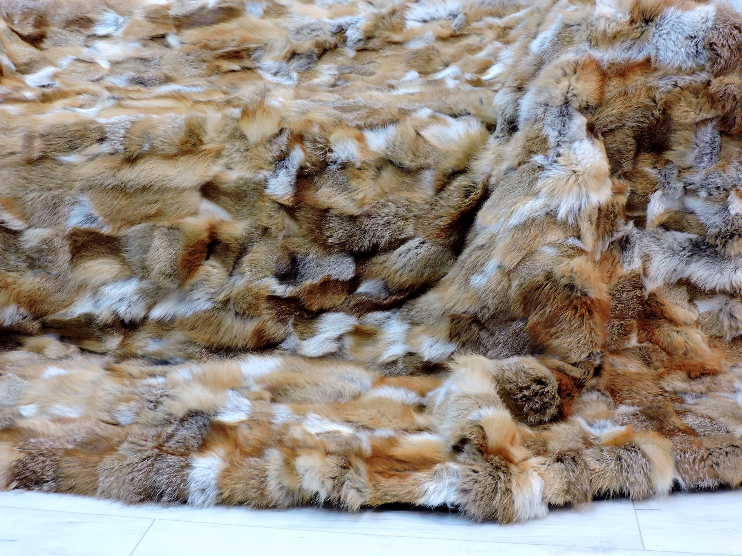 Luxury real fur throw king fur blanket red fox fur Etsy