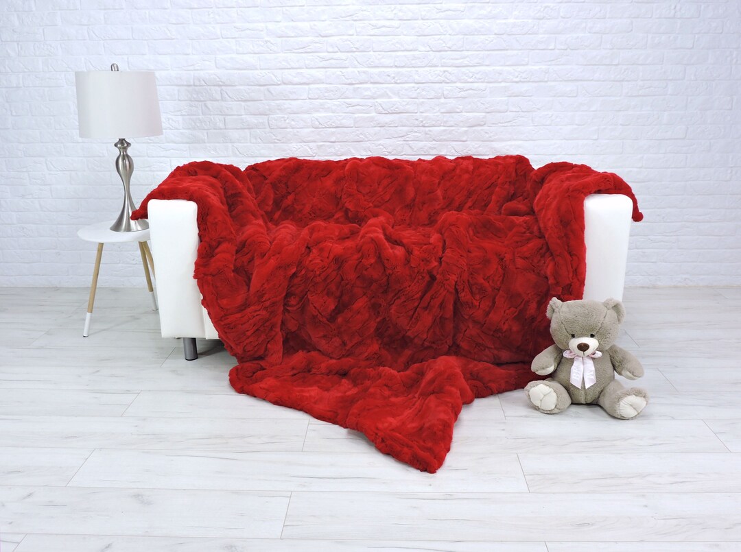 Luxury Real REX Rabbit Fur Throw KING Fur Blanket Patchwork Etsy