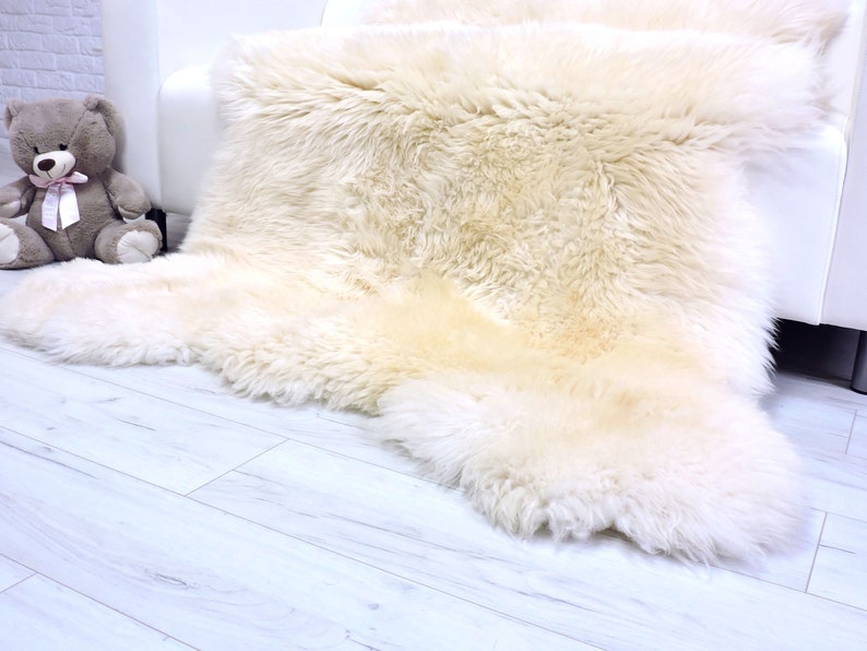 Bear Skin Rug White Genuine Sheepskin Rug GIANT Area Rug Etsy