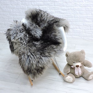 Sheepskin rug, area rug, shag rug, fur rug, large sheepskin, fur throw, leather rug, genuine sheepskin, scandinavian decor, chair cover, 345