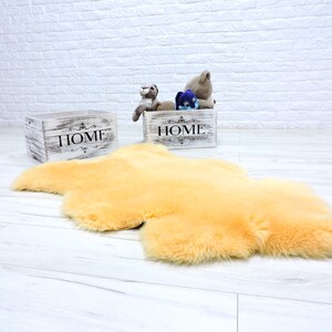 Sheepskin rug, area rug, shag rug, fur rug, brown beige genuine sheepskin, large sheepskin, leather rug, farmhouse decor, chair cover  676
