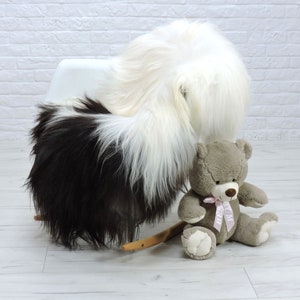 Tappeto in pelle di pecora, tappeto di pelle, tappeto shag, tappeto di pelliccia, tappeto di area, vera pelle di pecora islandese, pelle di pecora gigante, arredamento scandinavo, lancio di pelliccia, 37